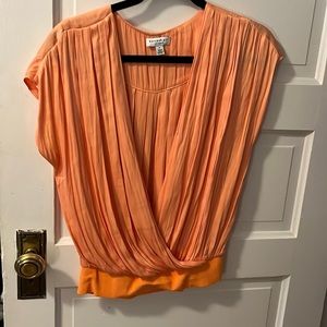 Orange blouse- Size Small